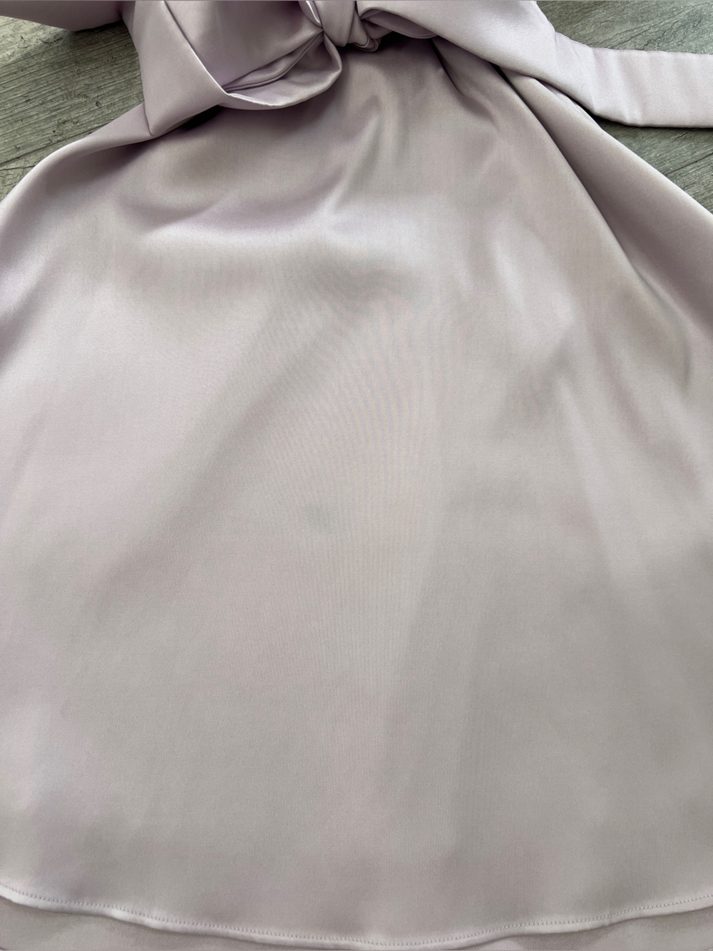 Preston & York Lavender Midi Shirt Dress with tie, puff sleeve and pearl buttons - Picture 11 of 14